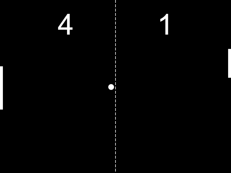 ChatGPT Pong game screenshot