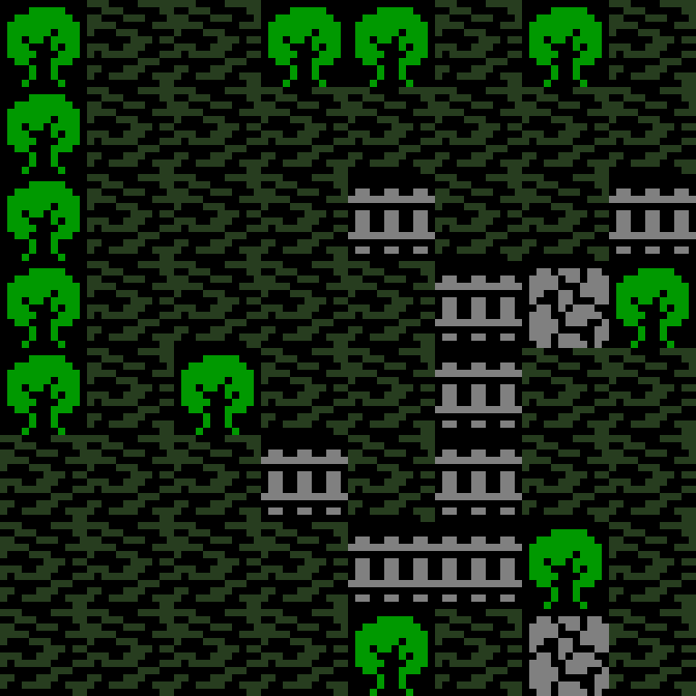 Batched, with version 1’s code, jungle temple, frontier order, 8 by 8 cells.