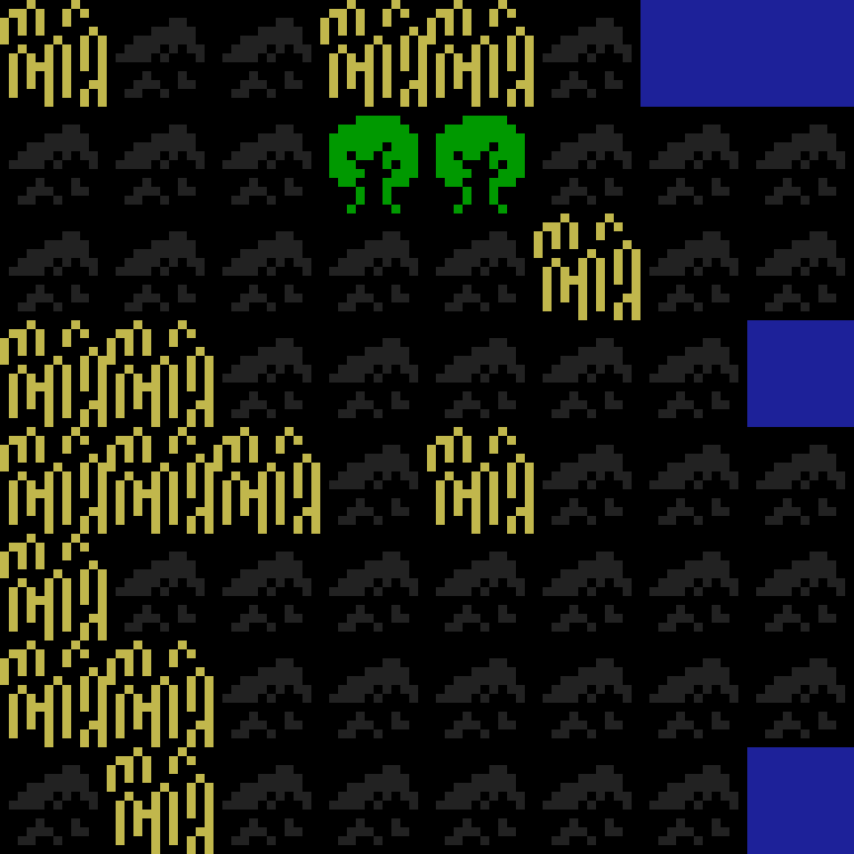 Batched, with version 1’s code, medieval village, spiral order, 8 by 8 cells.