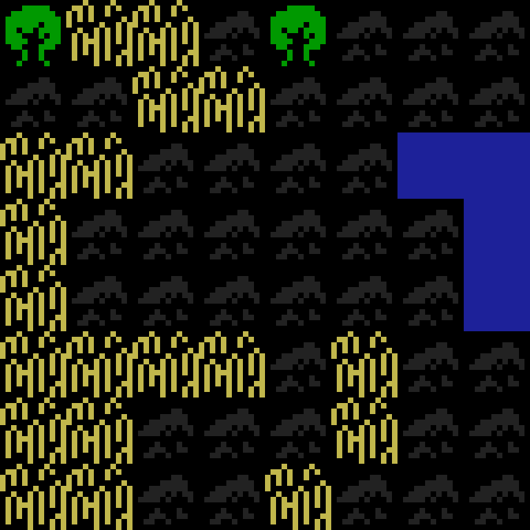 Batched, with version 1’s code, medieval village, frontier order, 8 by 8 cells.