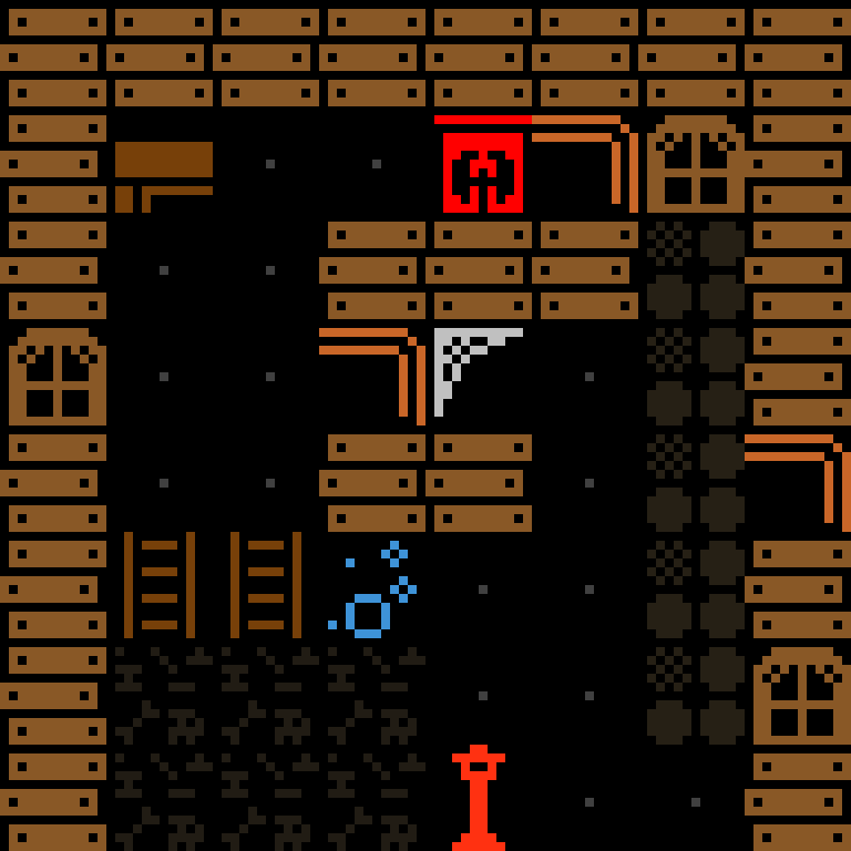LLM, with version 1’s code, haunted mansion, frontier order, 8 by 8 cells.