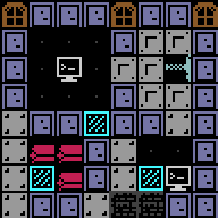 LLM, with version 1’s code, space station, spiral order, 8 by 8 cells.