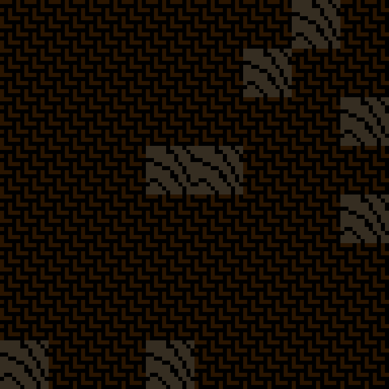 Cell by cell, version 1, desert outpost, spiral order, 8 by 8 cells.