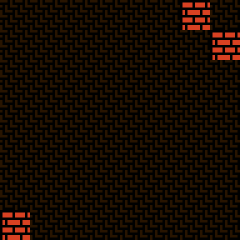 Cell by cell, version 1, market, frontier order, 8 by 8 cells.