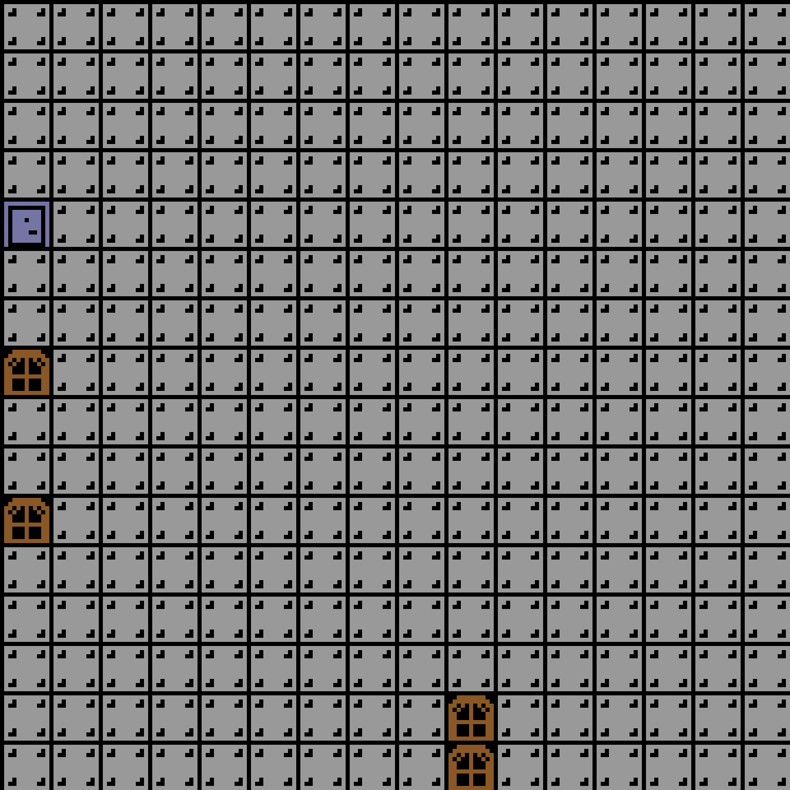 Cell by cell, version 1, space station, frontier order, 16 by 16 cells.