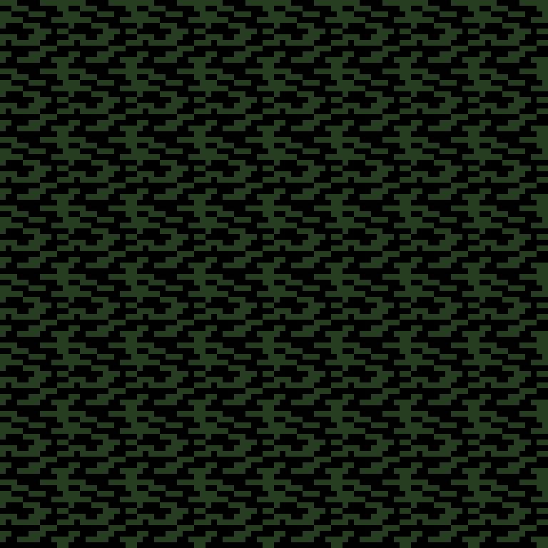 Cell by cell, version 1, jungle temple, clustered order, 8 by 8 cells.