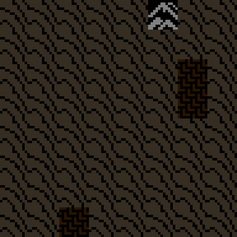 Cell by cell, version 1, desert outpost, branching order, 8 by 8 cells.
