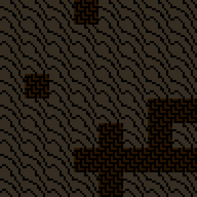 Cell by cell, version 1, desert outpost, frontier order, 8 by 8 cells.