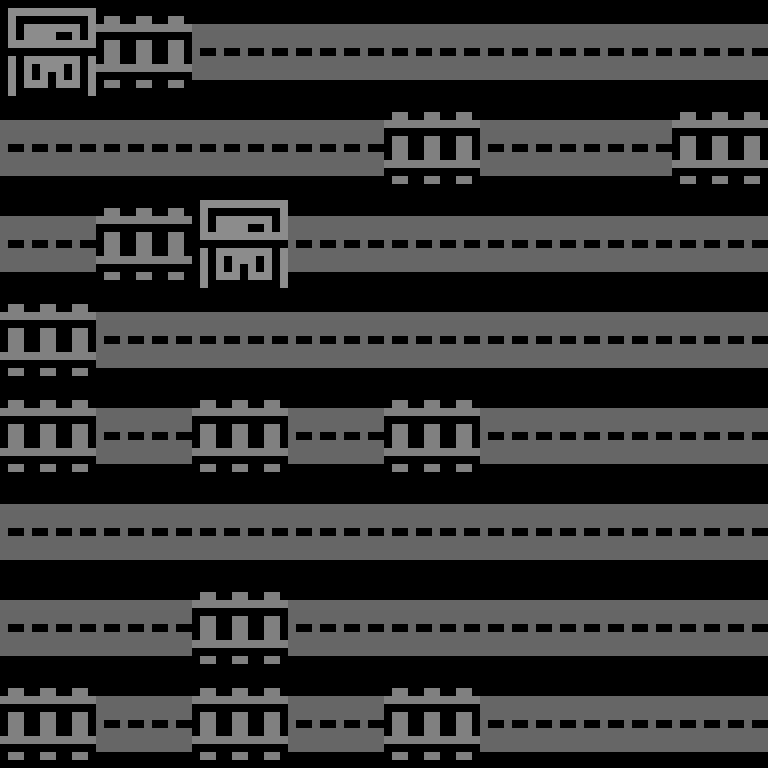 Cell by cell, version 1, cyberpunk block, branching order, 8 by 8 cells.