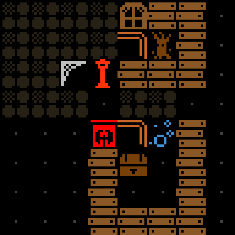 v10: two rooms with doors and a chest.