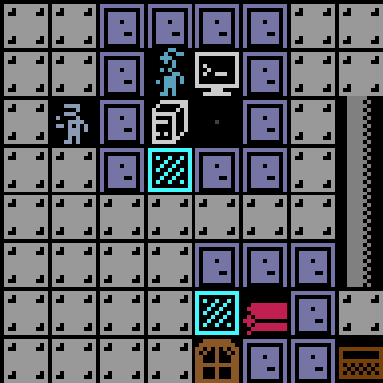Cell by cell, version 10, space station, branching order, 8 by 8 cells.