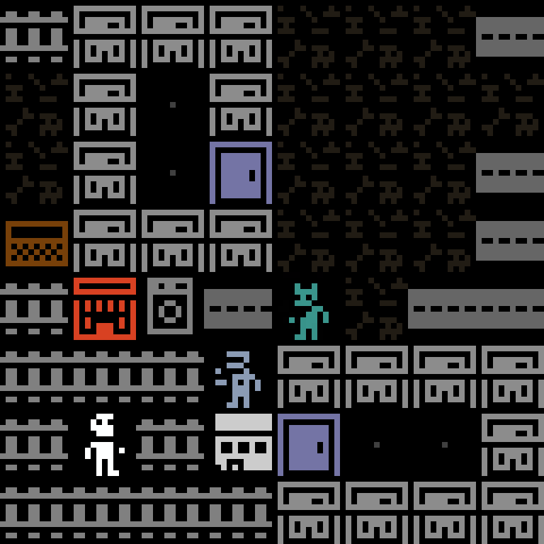 Cell by cell, version 10, cyberpunk block, frontier order, 8 by 8 cells.
