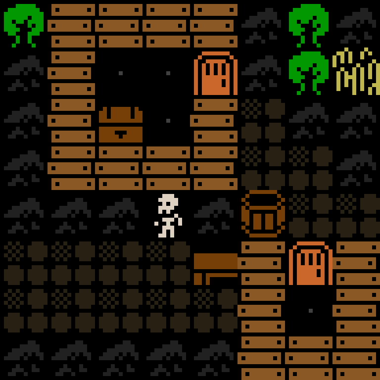 Cell by cell, version 10, medieval village, frontier order, 8 by 8 cells.