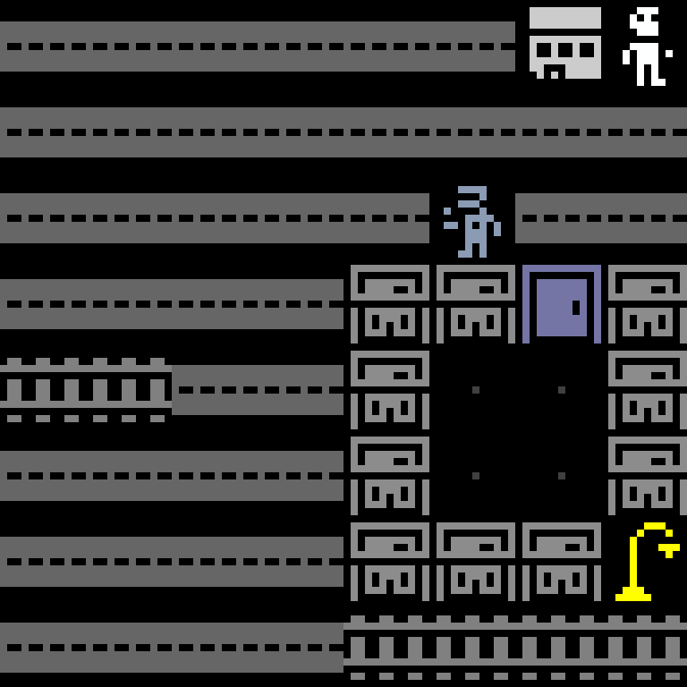 Cell by cell, version 10, cyberpunk block, branching order, 8 by 8 cells.