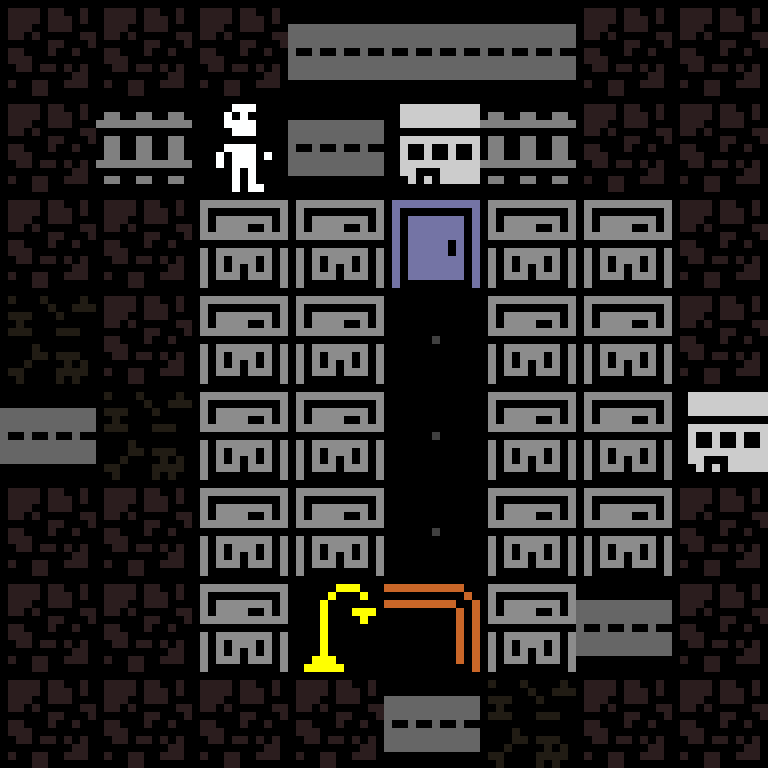 LLM, with version 11’s code, cyberpunk block, clustered order, 8 by 8 cells.