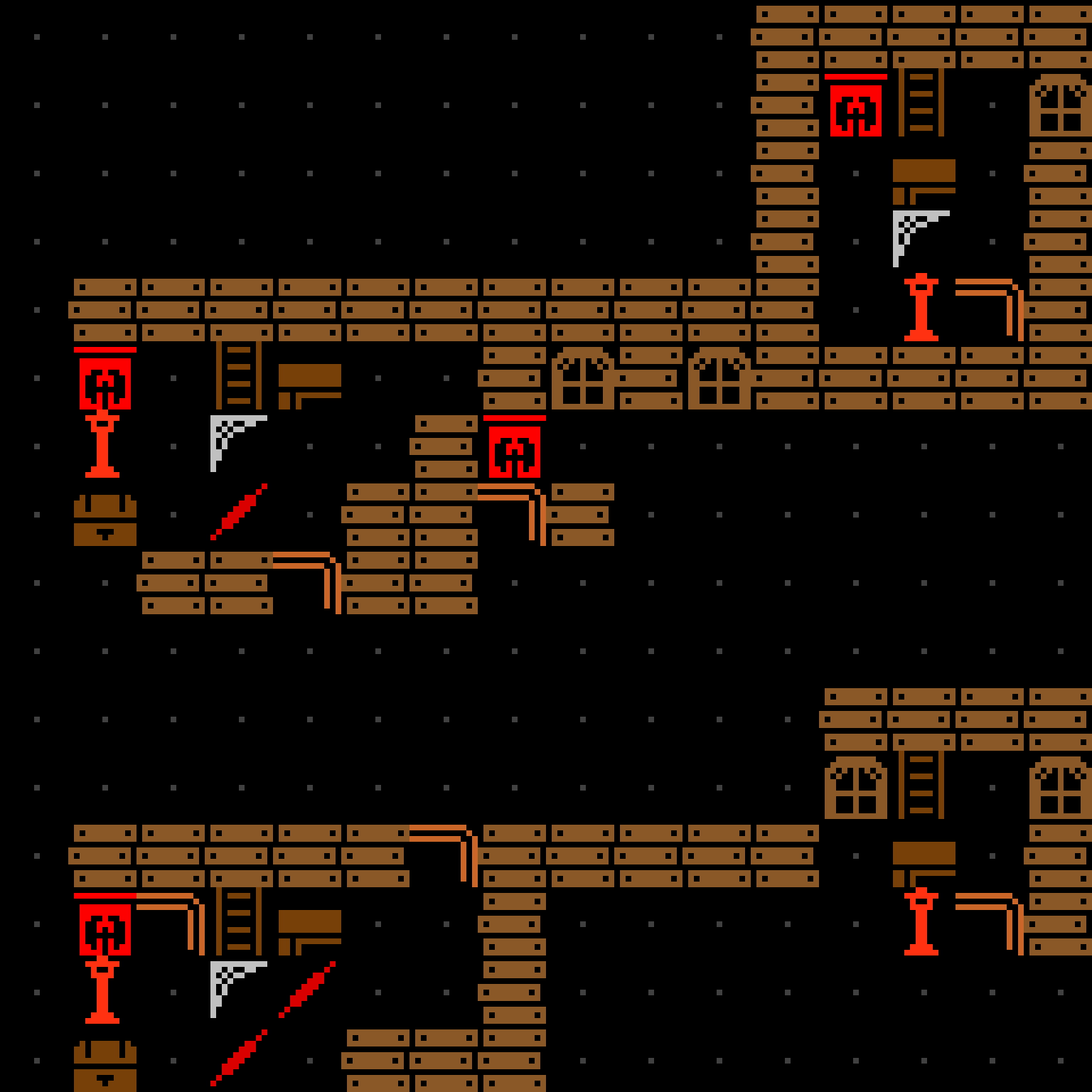 LLM, with version 11’s code, haunted mansion, clustered order, 16 by 16 cells.