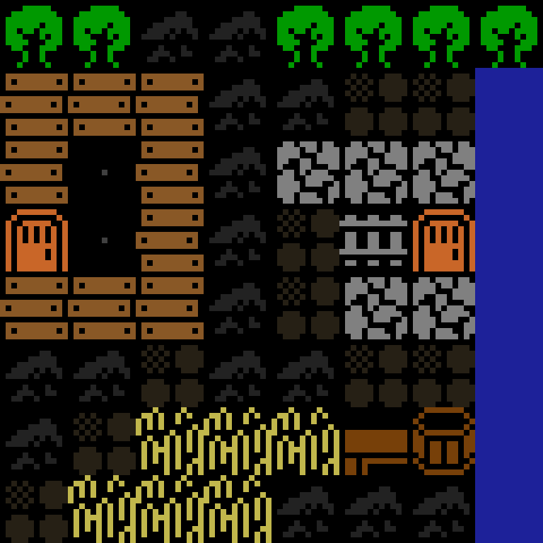 LLM, with version 11’s code, medieval village, spiral order, 8 by 8 cells.