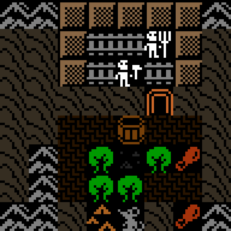 LLM, with version 11’s code, desert outpost, branching order, 8 by 8 cells.