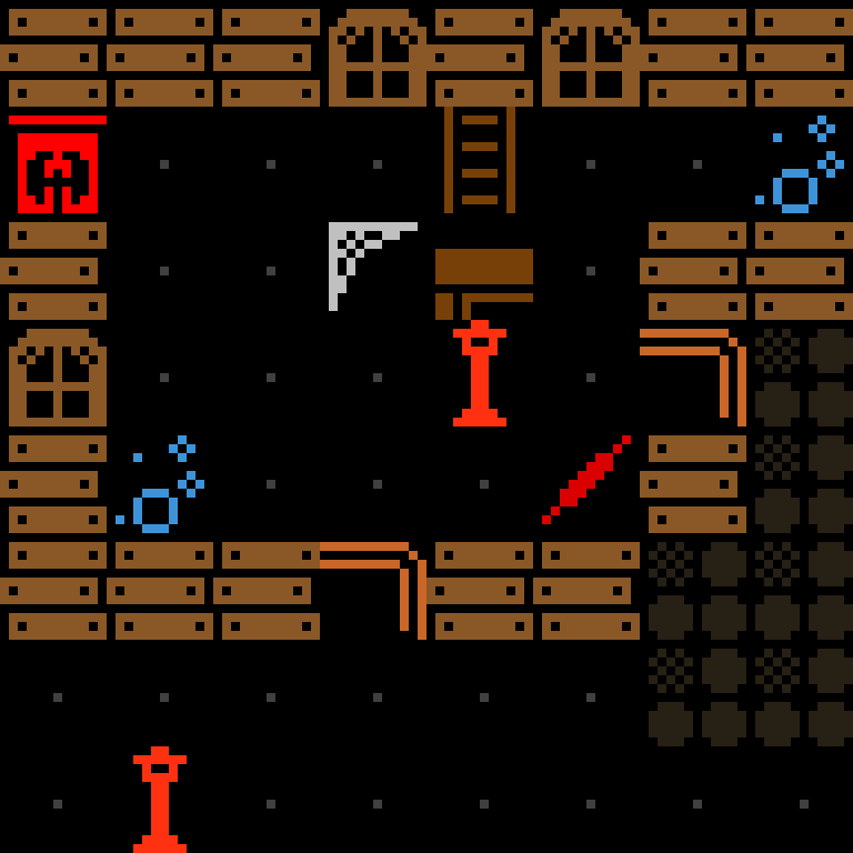 LLM, with version 11’s code, haunted mansion, spiral order, 8 by 8 cells.