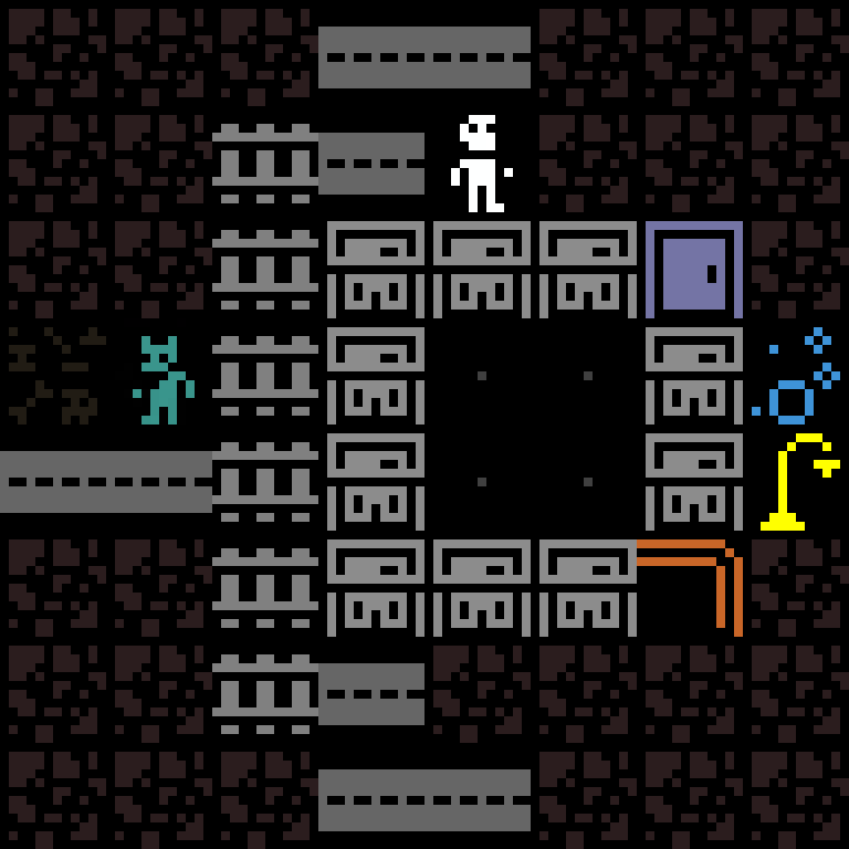 LLM, with version 11’s code, cyberpunk block, branching order, 8 by 8 cells.