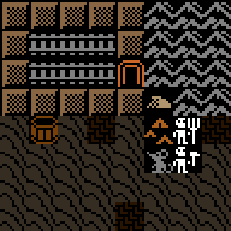 Cell by cell, version 11, desert outpost, spiral order, 8 by 8 cells.