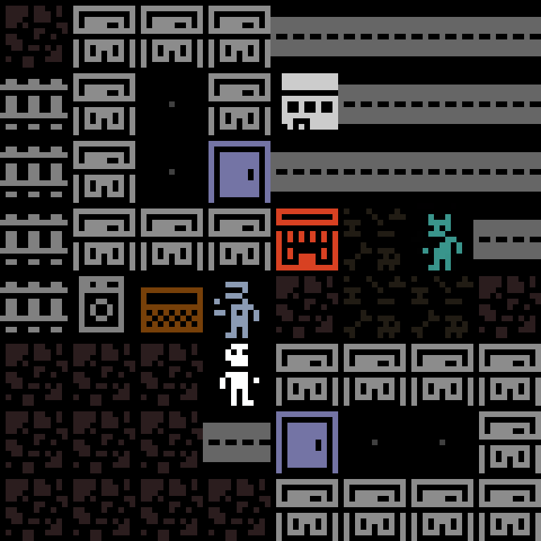 Cell by cell, version 11, cyberpunk block, frontier order, 8 by 8 cells.