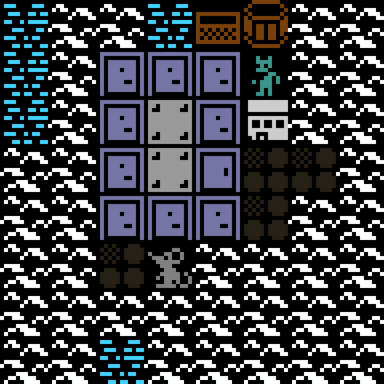 Cell by cell, version 11, arctic base, clustered order, 8 by 8 cells.