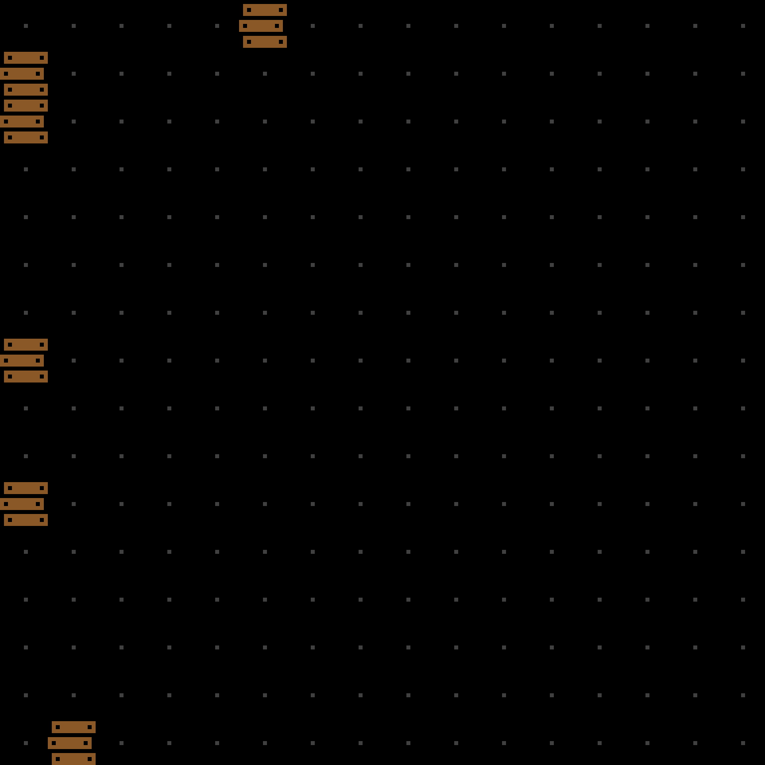 Cell by cell, version 2, haunted mansion, clustered order, 16 by 16 cells.