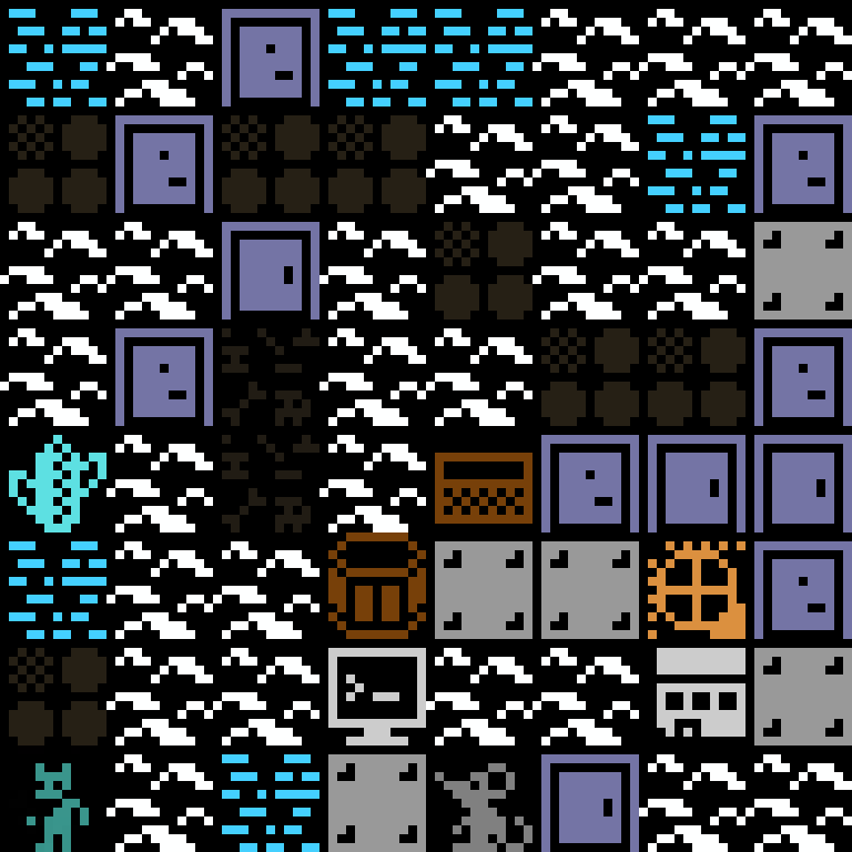 Cell by cell, version 2, arctic base, random order, 8 by 8 cells.