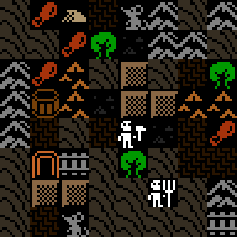 Cell by cell, version 2, desert outpost, frontier order, 8 by 8 cells.
