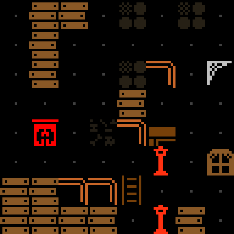 Cell by cell, version 2, haunted mansion, random order, 8 by 8 cells.