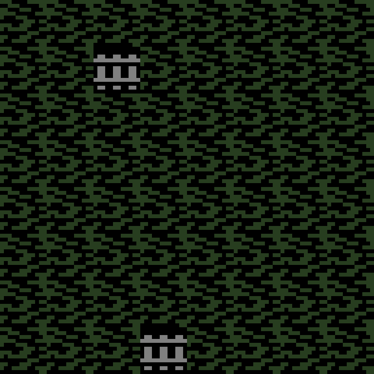 Cell by cell, version 2, jungle temple, spiral order, 8 by 8 cells.