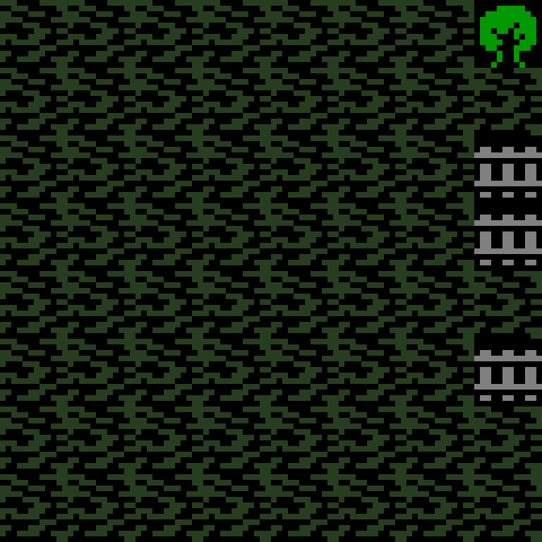 Cell by cell, version 2, jungle temple, clustered order, 8 by 8 cells.