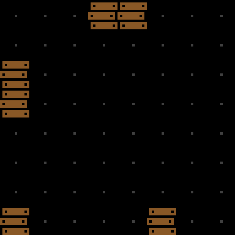 Cell by cell, version 2, haunted mansion, spiral order, 8 by 8 cells.