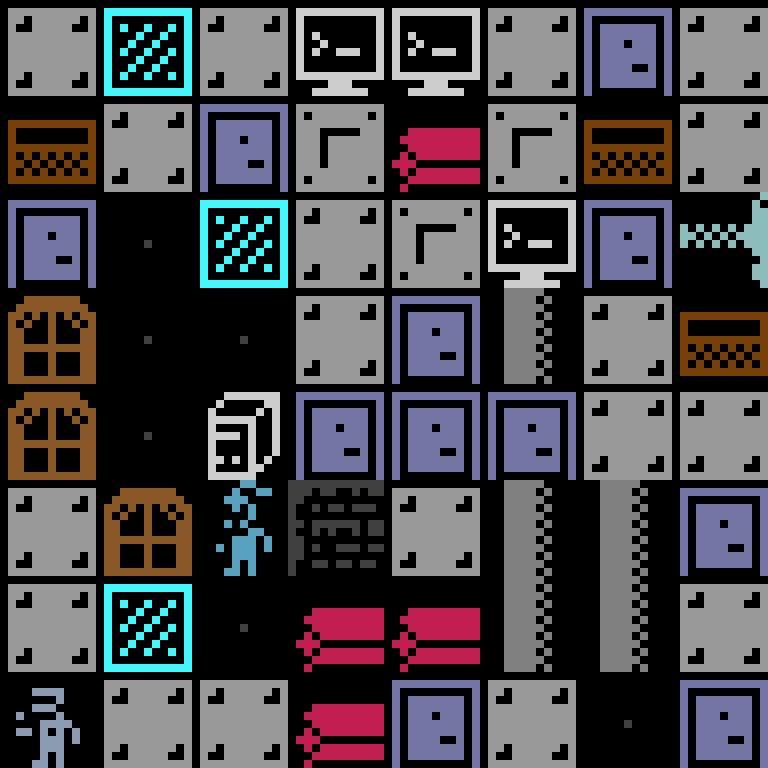 Cell by cell, version 2, space station, frontier order, 8 by 8 cells.