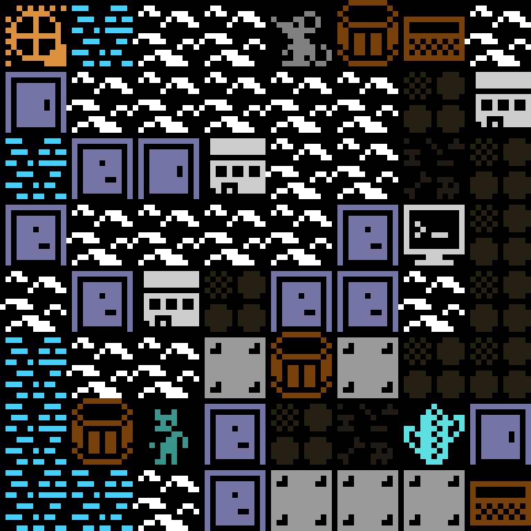 Cell by cell, version 3, arctic base, frontier order, 8 by 8 cells.