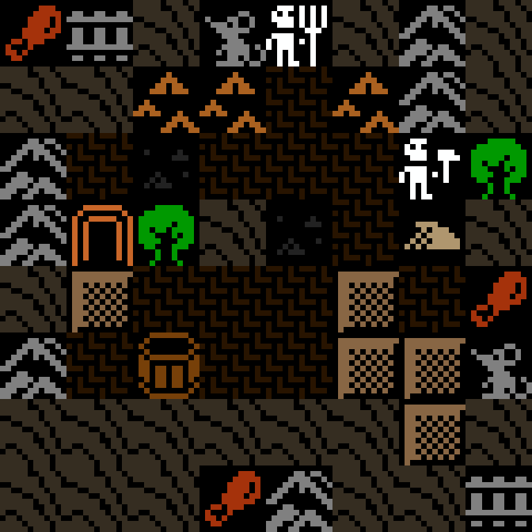 Cell by cell, version 3, desert outpost, spiral order, 8 by 8 cells.