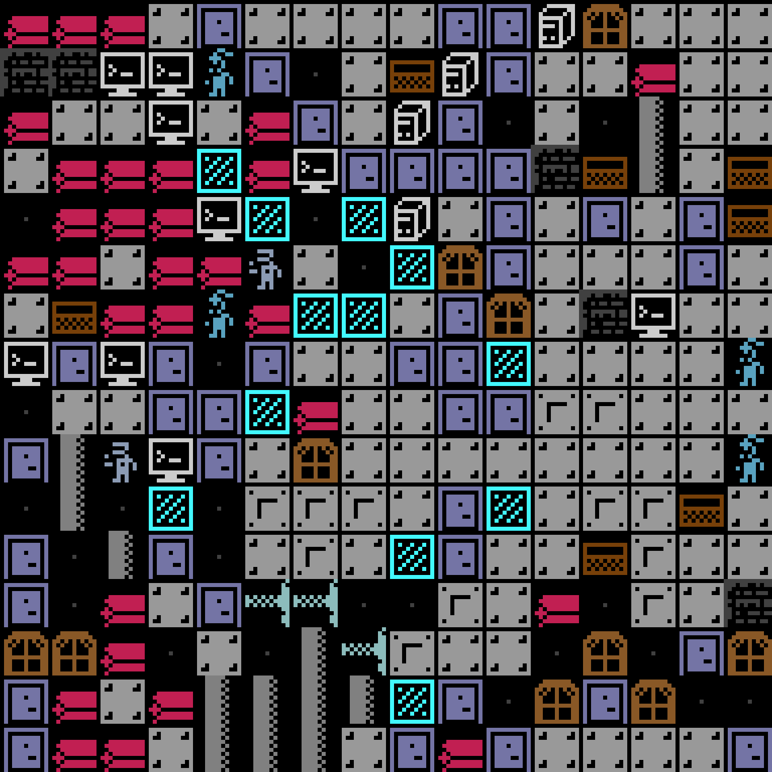 Cell by cell, version 3, space station, frontier order, 16 by 16 cells.