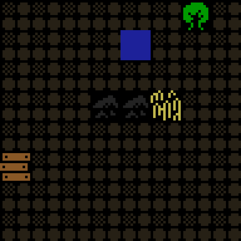 Cell by cell, version 3, medieval village, frontier order, 8 by 8 cells.