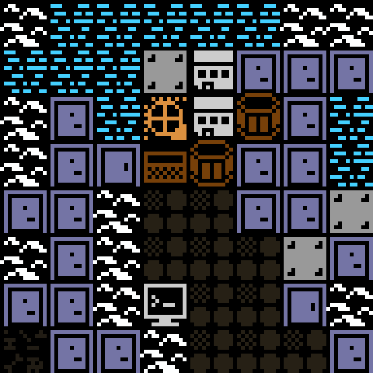Cell by cell, version 3, arctic base, random order, 8 by 8 cells.