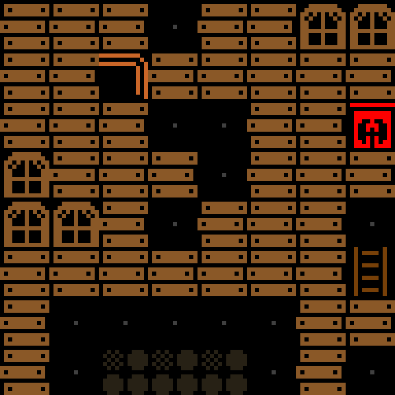 Cell by cell, version 3, haunted mansion, random order, 8 by 8 cells.