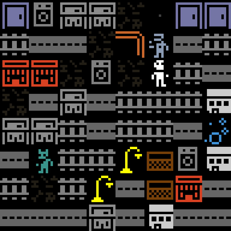 Cell by cell, version 3, cyberpunk block, frontier order, 8 by 8 cells.