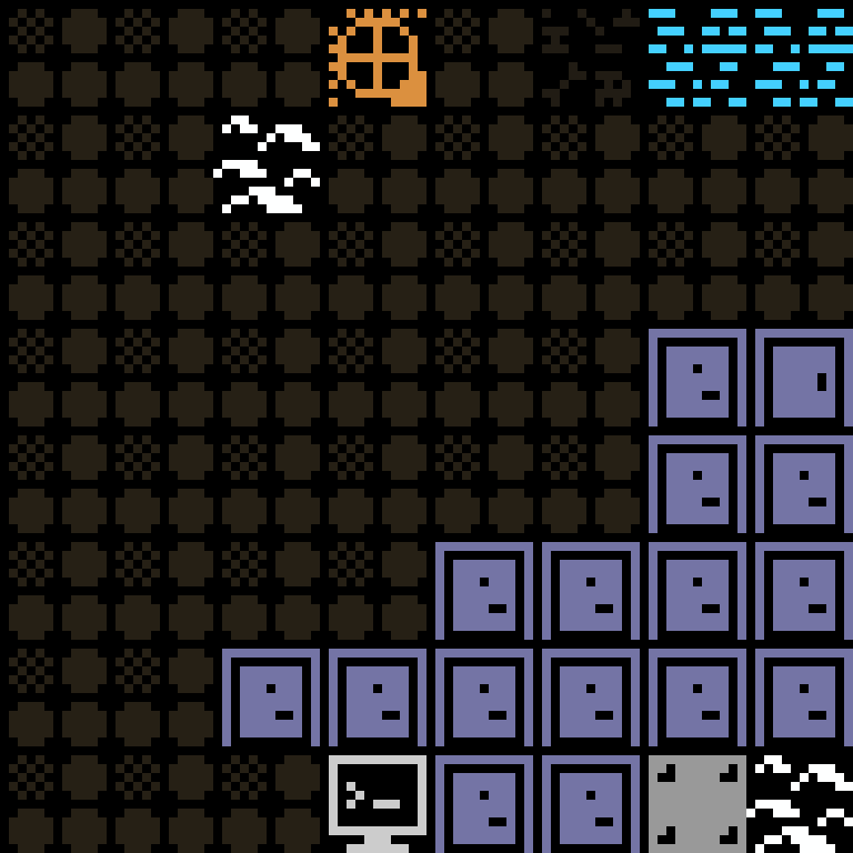 Cell by cell, version 3, arctic base, clustered order, 8 by 8 cells.