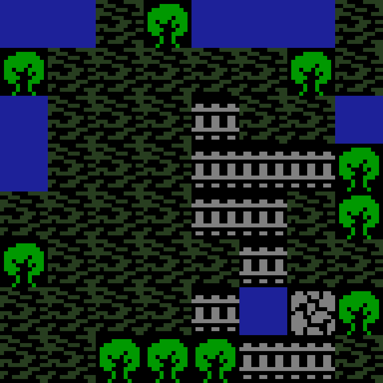 Batched, with version 4’s code, jungle temple, frontier order, 8 by 8 cells.
