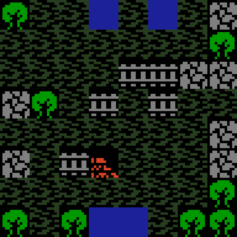 Batched, with version 4’s code, jungle temple, clustered order, 8 by 8 cells.