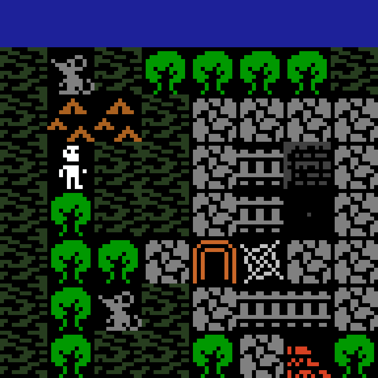 LLM, with version 4’s code, jungle temple, frontier order, 8 by 8 cells.