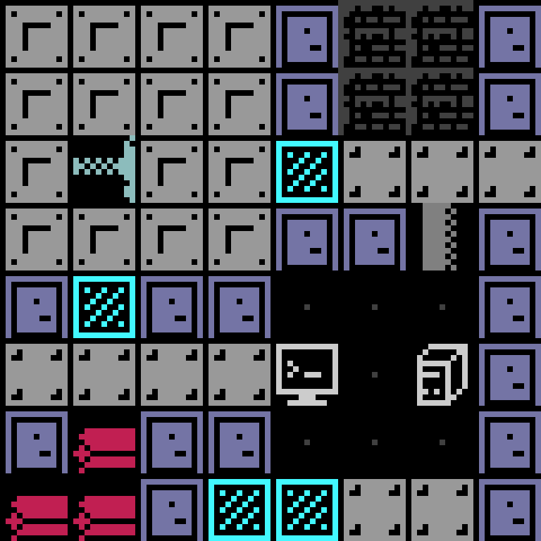 LLM, with version 4’s code, space station, branching order, 8 by 8 cells.