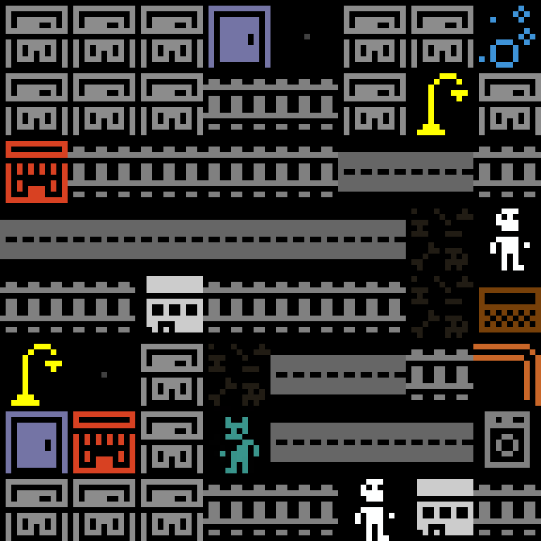 LLM, with version 4’s code, cyberpunk block, frontier order, 8 by 8 cells.