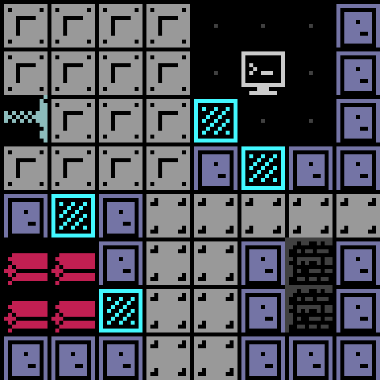 LLM, with version 4’s code, space station, random order, 8 by 8 cells.