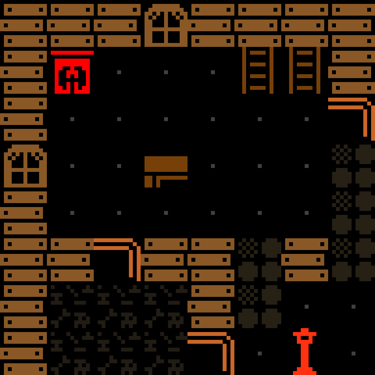 LLM, with version 4’s code, haunted mansion, spiral order, 8 by 8 cells.